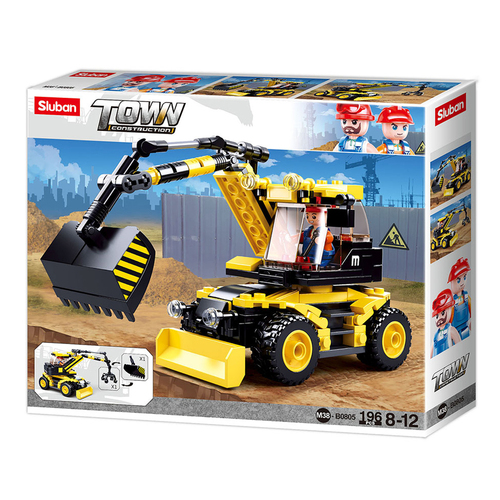 Town Excavator 196 Pieces (SLUB0805)