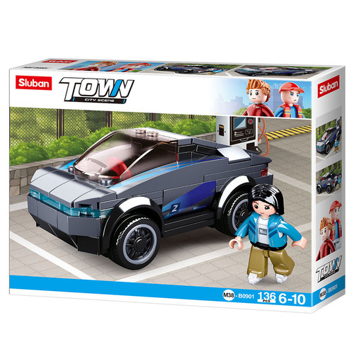 Town Electric Car 136 Pieces (SLUB0901)