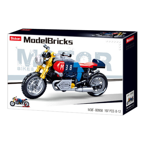 Sluban Model Bricks Motorcycle M38 Plastic Construction 197pcs (SLUB0958)
