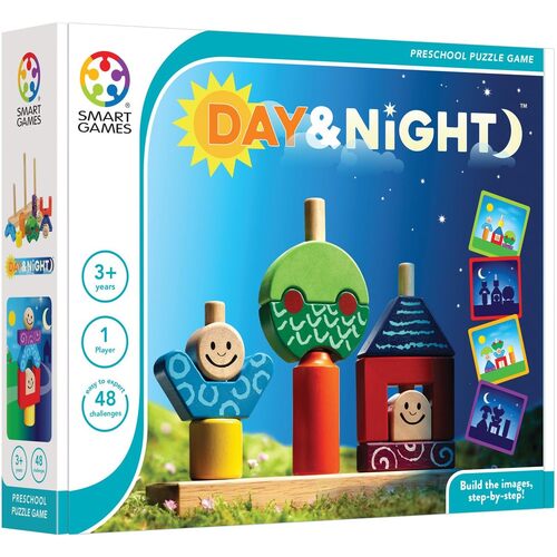 Smart Games Day & Night Preschool Puzzle Game 1-Player Ages 3+ (SMA518723)