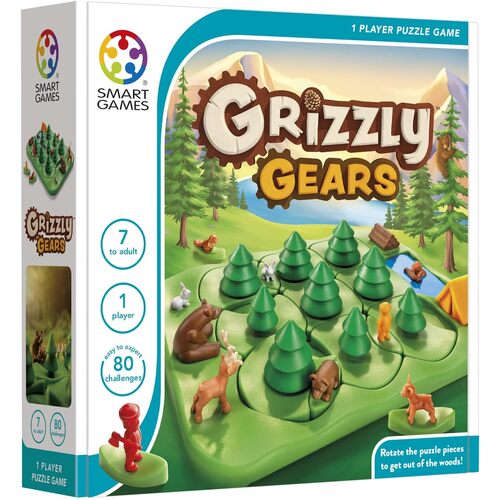 Smart Games Grizzly Gears Puzzle Game 1-Player Ages 7+ (SMA524458)