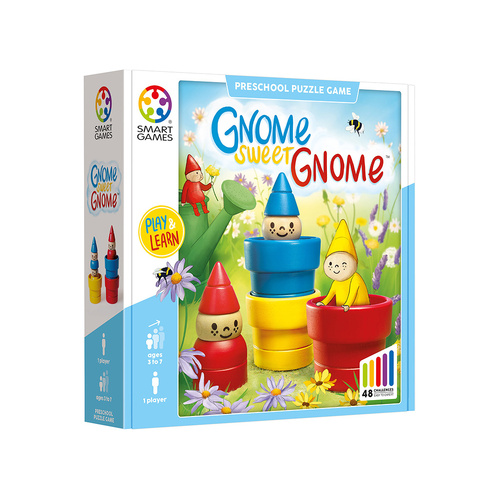 Smart Games Gnome Sweet Gnome Puzzle 1-Player Ages 3-7 (SMA525622)
