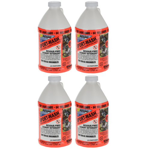 Sport-Wash Odour / Residue Free Laundry Detergent 3.8L x 4
