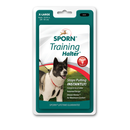 Sporn Training Halter Stop-Pull Dog Halter Black XL