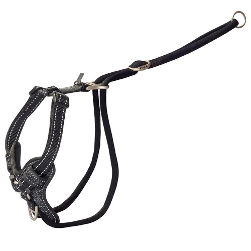 Rogz Control Stop Pull Dog Safety Harness Black Large