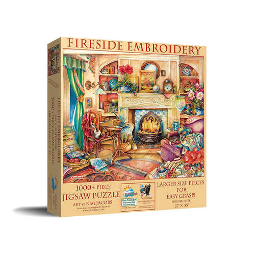SunsOut Fireside Embroidery Jigsaw Puzzle XL 1000 Pieces (SUN23447)