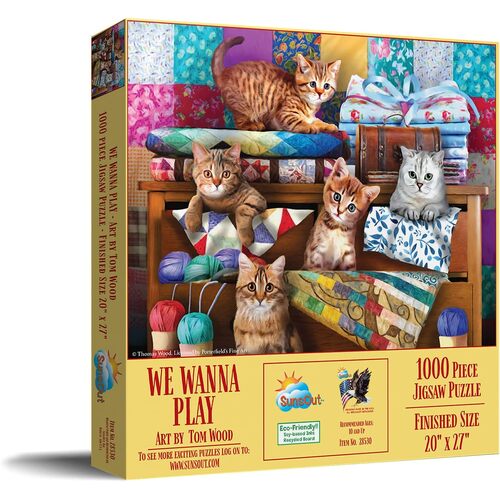 SunsOut We Wanna Play by Tom Wood Jigsaw Puzzle 1000 Pieces (SUN28530)