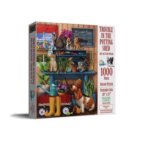 SunsOut Trouble in the Potting Shed Jigsaw Puzzle 1000 Pieces (SUN28939)