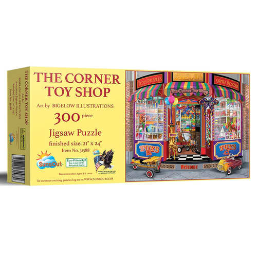 SunsOut The Corner Toy Shop Jigsaw Puzzle XL 300 Pieces (SUN31588)