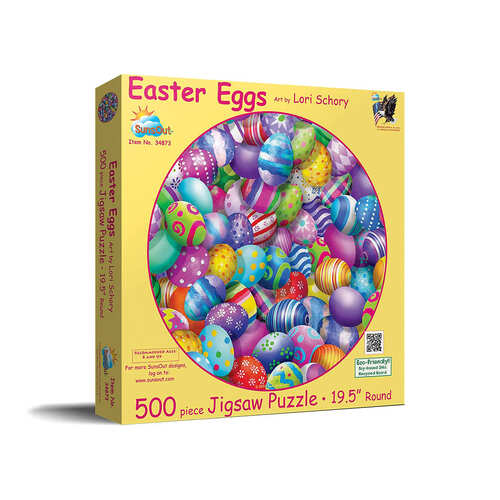 SunsOut Easter Eggs by Lori Schory Jigsaw Puzzle 500 Pieces (SUN34873)