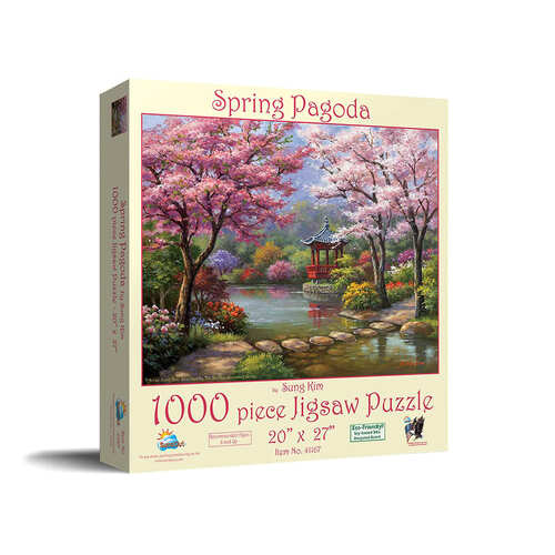 SunsOut Spring Pagoda by Sung Kim Jigsaw Puzzle 1000 Pieces (SUN41167)