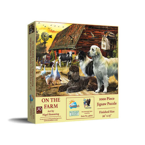 SunsOut Life on the Farm Jigsaw Puzzle 1000 Pieces (SUN49002)