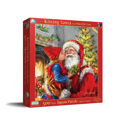 SunsOut Kissing Santa by Marcello Corti Jigsaw Puzzle 500 Pieces (SUN60662)