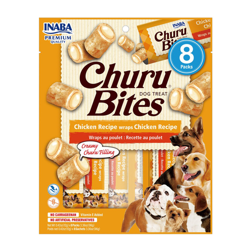 Inaba Churu Bites Dog Treat Chicken Recipe 6 x 96g