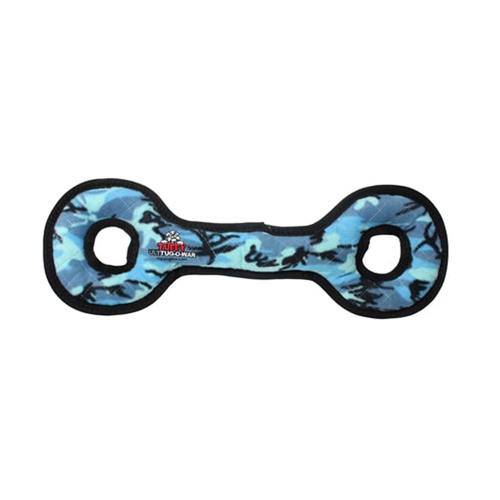 Tuffy Ultimate Tug O-War Interactive Play Dog Squeaker Toy Camo Blue