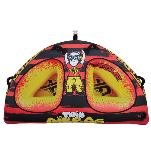 Test Pilot Twin Airbag 2 Person Inflatable Towable Water Ski Tube 90" TPAIR2