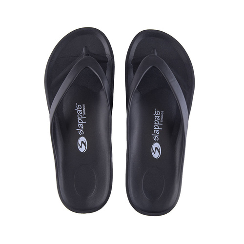 Slappas Arch Support Durable Comfy Thongs Black Size 42 (TS-BK42)