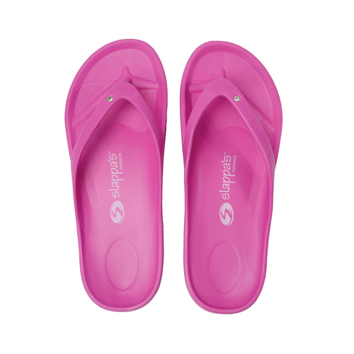 Slappas Arch Support Durable Comfy Thongs Pink Crystal Size 40 (TS-PKC40)
