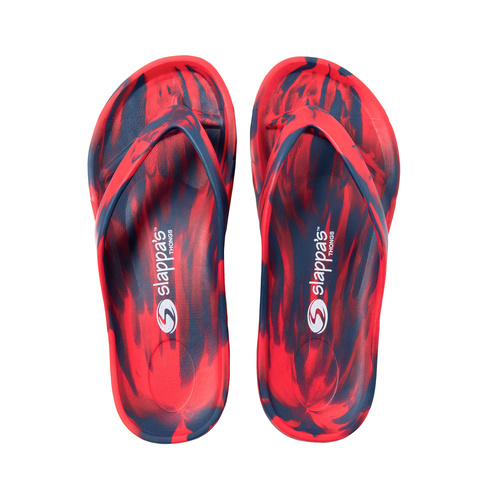 Slappas Arch Support Durable Comfy Thongs Red & Blue Size 44 (TS-RB44)