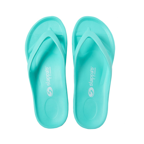 Slappas Arch Support Durable Comfy Thongs Aqua Seafoam Size 41 (TS-SF41)