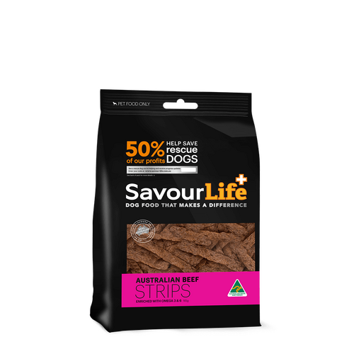 Savour Life Premium Dog Treat Strips Beef 165g