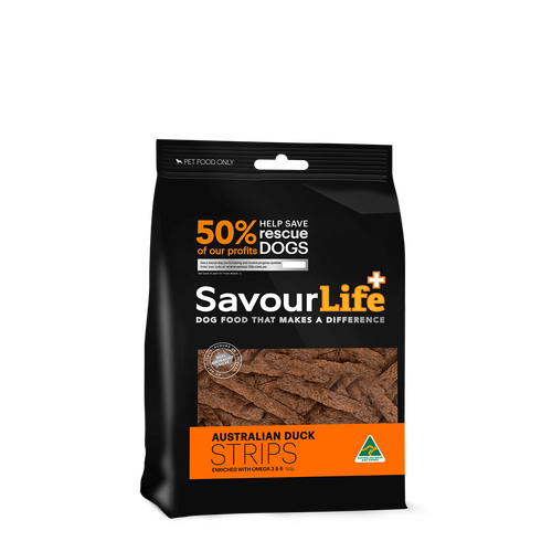 Savour Life Premium Dog Treat Strips Duck 150g