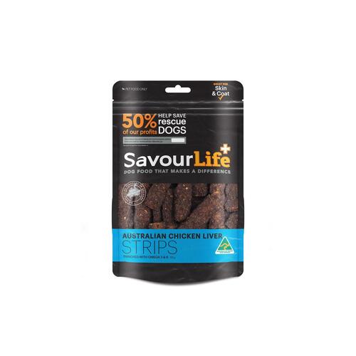 Savour Life Premium Dog Treat Strips Chicken Liver 165g