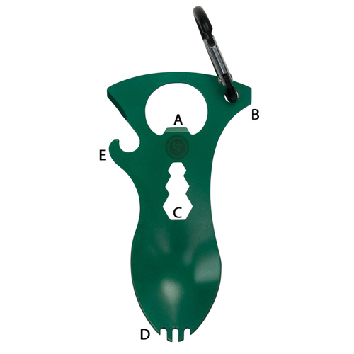 UST Spork Stainless Steel Multi Tool Green (U-02199)