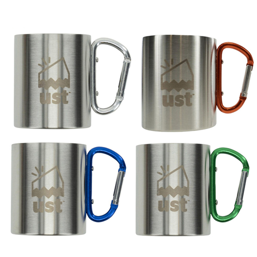 UST Double Wall Steel Mug with Carabiner Assorted (U-1142748)