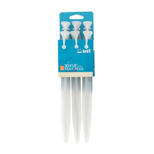 UST 9" Zinx Interlocking Durable Glow Tent Pegs 6pk (U-1146774)