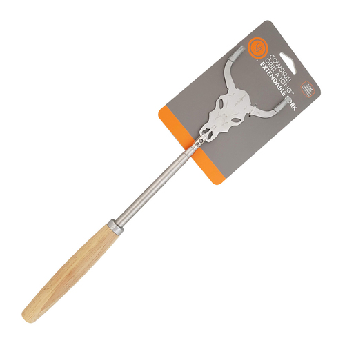 UST Grill A Long Extendable Cow Skull Camping Fork (U-12567)