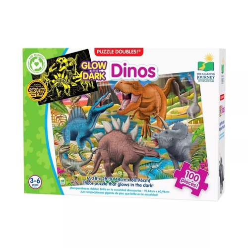 The Learning Journey Glow in the Dark Dinos Floor Puzzle 100 Pieces