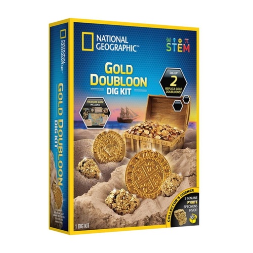 National Geographic STEM Gold Doubloon Dig Kit for Kids