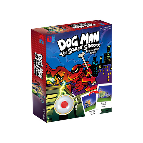 University Games Dog Man Scarlet Shedder Flip-O-Rama Game 2-4 Players (UNI07017)