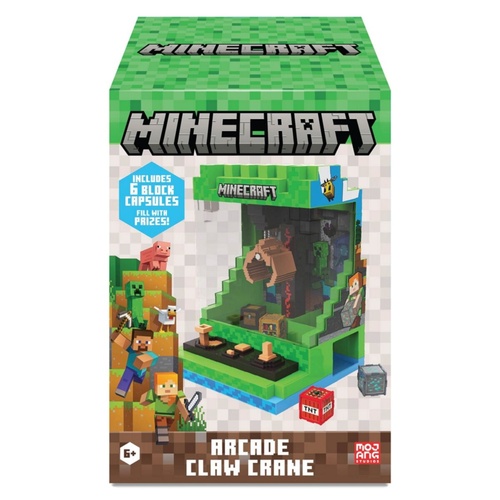 Minecraft: Arcade Claw Crane Interactive Tabletop Game 1-Player Ages 6+