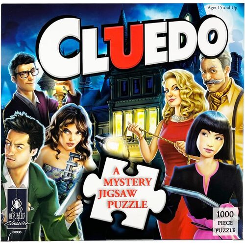 BePuzzled Cluedo Mystery Jigsaw Puzzle for Ages 15+ 1000 Pieces (UNI33936)
