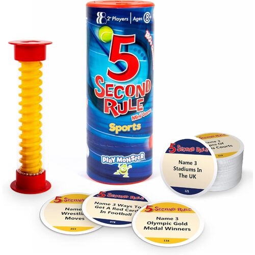 PlayMonster 5 Second Rule Sports Mini Card Game 2+ Players Ages 8+ (UNI524108)