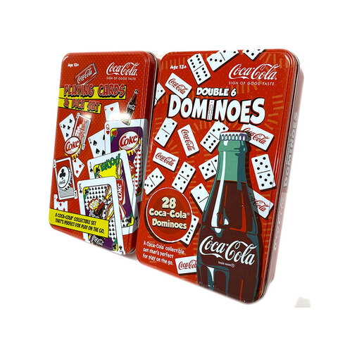 Coca-Cola Double 6 Dominoes Classic Game in Tin Assorted (UNICC006A)