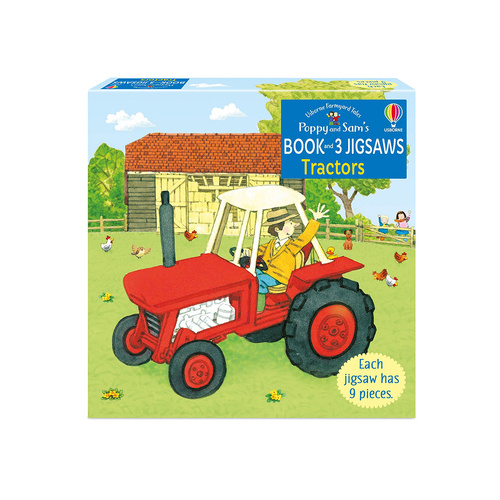 Usborne Farmyard Tales Poppy & Sams Tractors Book & 3 Jigsaws (USB318495)