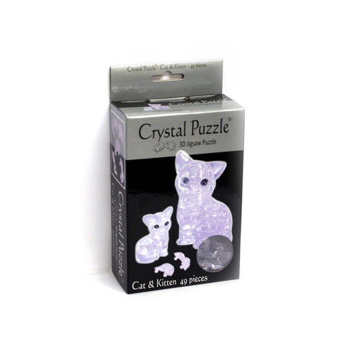 3D CAT & KITTEN CRYSTAL PUZZLE (VEN901266)