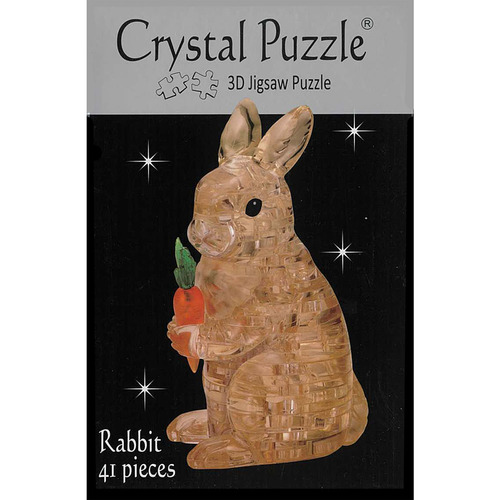 3D Brown Rabbit Crystal Puzzle 41 Pieces (VEN901594)