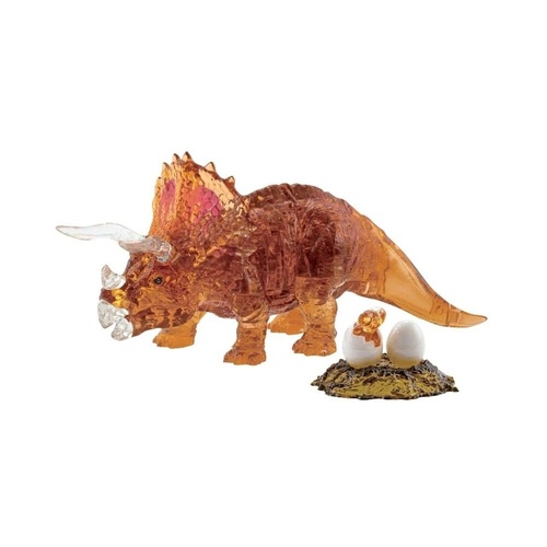 Crystal Puzzle Triceratops 3D Jigsaw Puzzle Brown