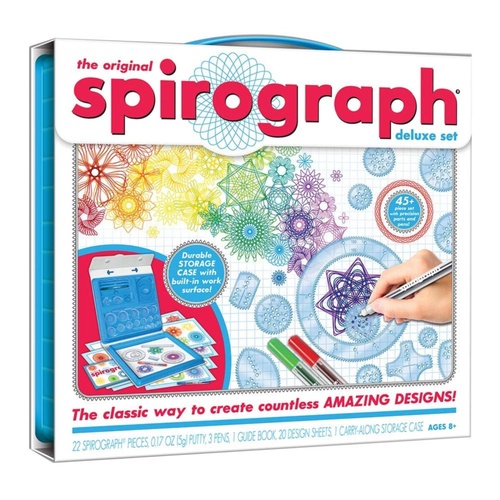 Spirograph Deluxe Set with Carry Storage Case for Ages 8+