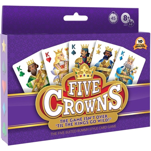 Five Crowns Five-Suited Rummy-Style Card Game 1-7 Players Ages 8+