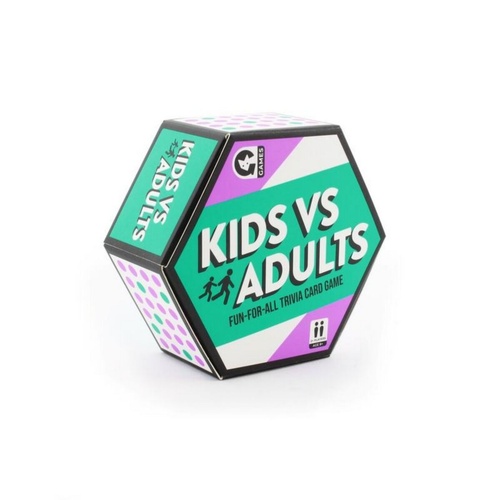 Hexagon: Kids Vs Adults Trivia Card Game 2+ Players Ages 8+