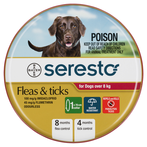 Seresto Dogs 8kg & Over Flea & Tick Protection Collar