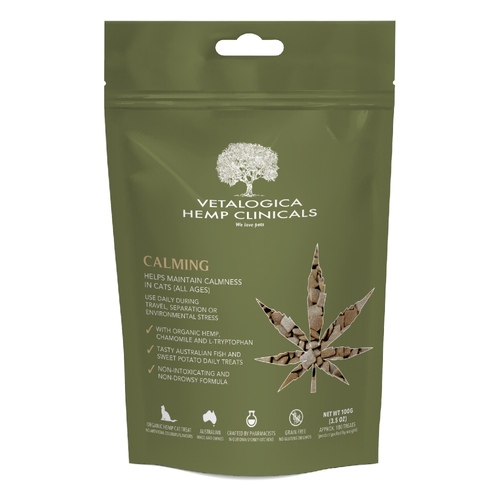 Vetalogica Hemp Clinicals Calming Cat Tasty Treats 100g