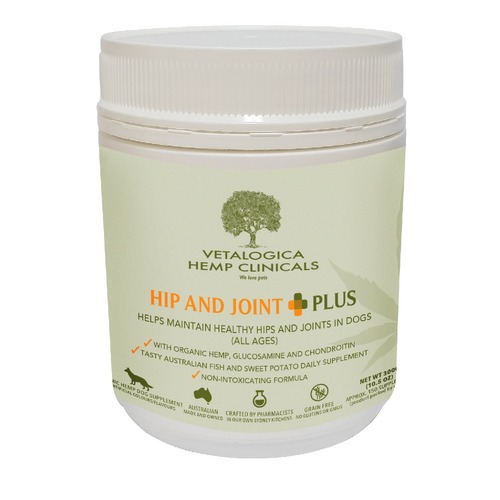 Vetalogica Hemp Clinicals Hip & Joint Plus Dog Supplement 300g