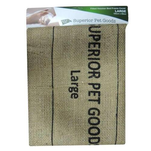 Superior Pet Fitted Hessian Dog Bed Replacement Cover Large