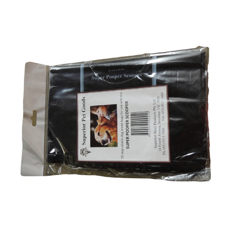 Superior Pet Goods Super Pooper Scooper Waste Bag Flat 25 Pack